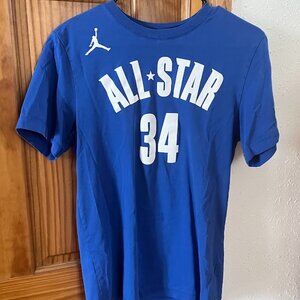 Nike NBA Giannis Antetokounmpo #34 All Star T-Shirt, Blue, Adult Small